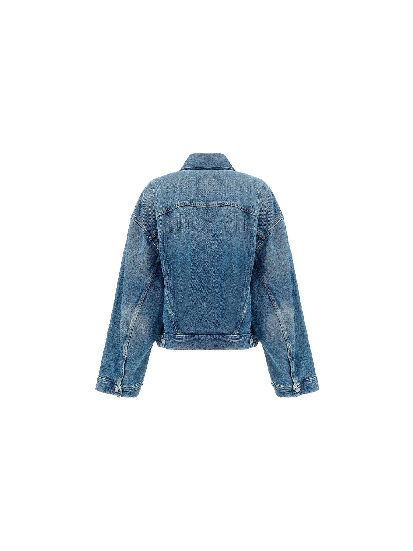 Loose Fit Denim Jacket - Mid Blue