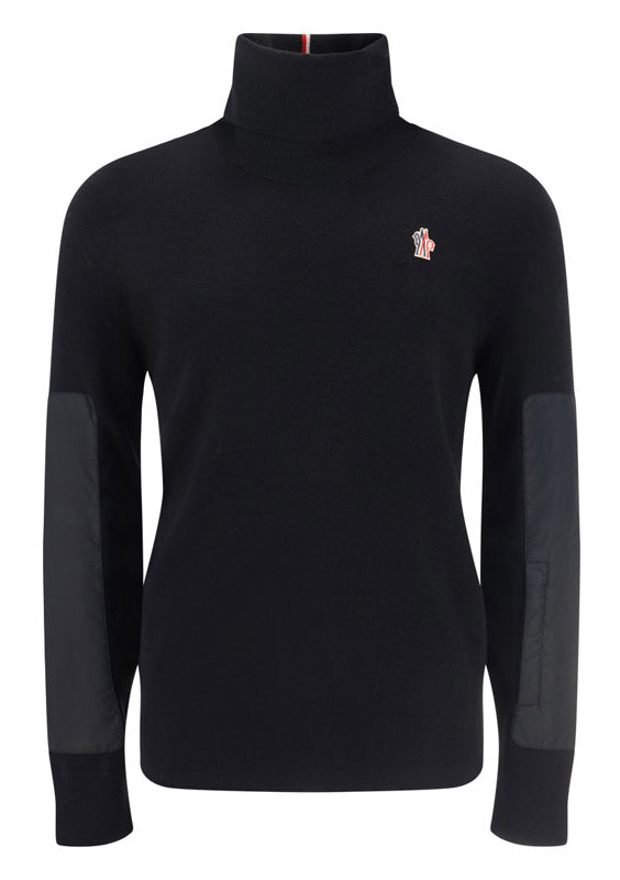 Wool Turtleneck Sweater - Black