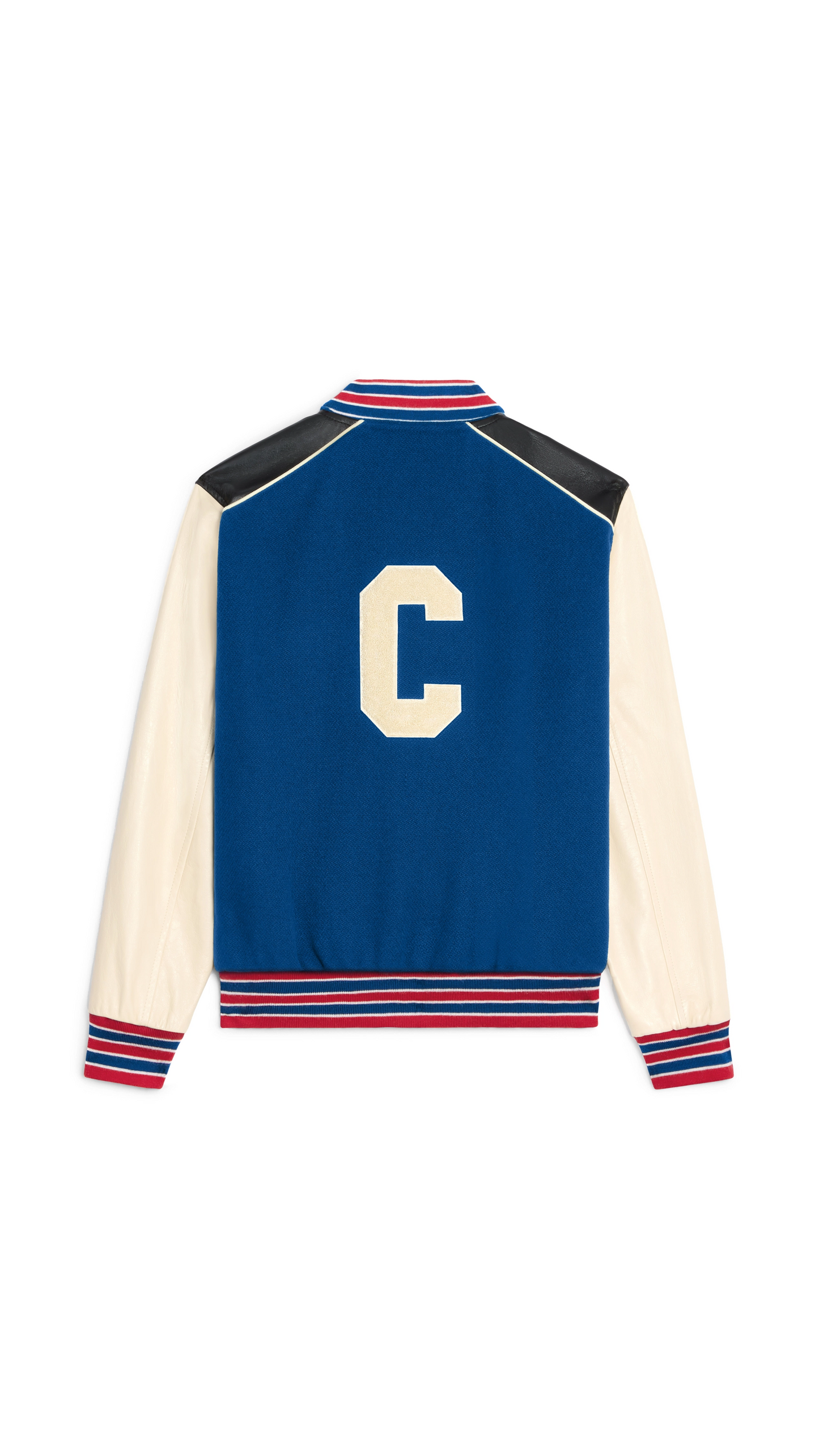 Oversized Teddy Jacket in Textured Wool - Cobalt