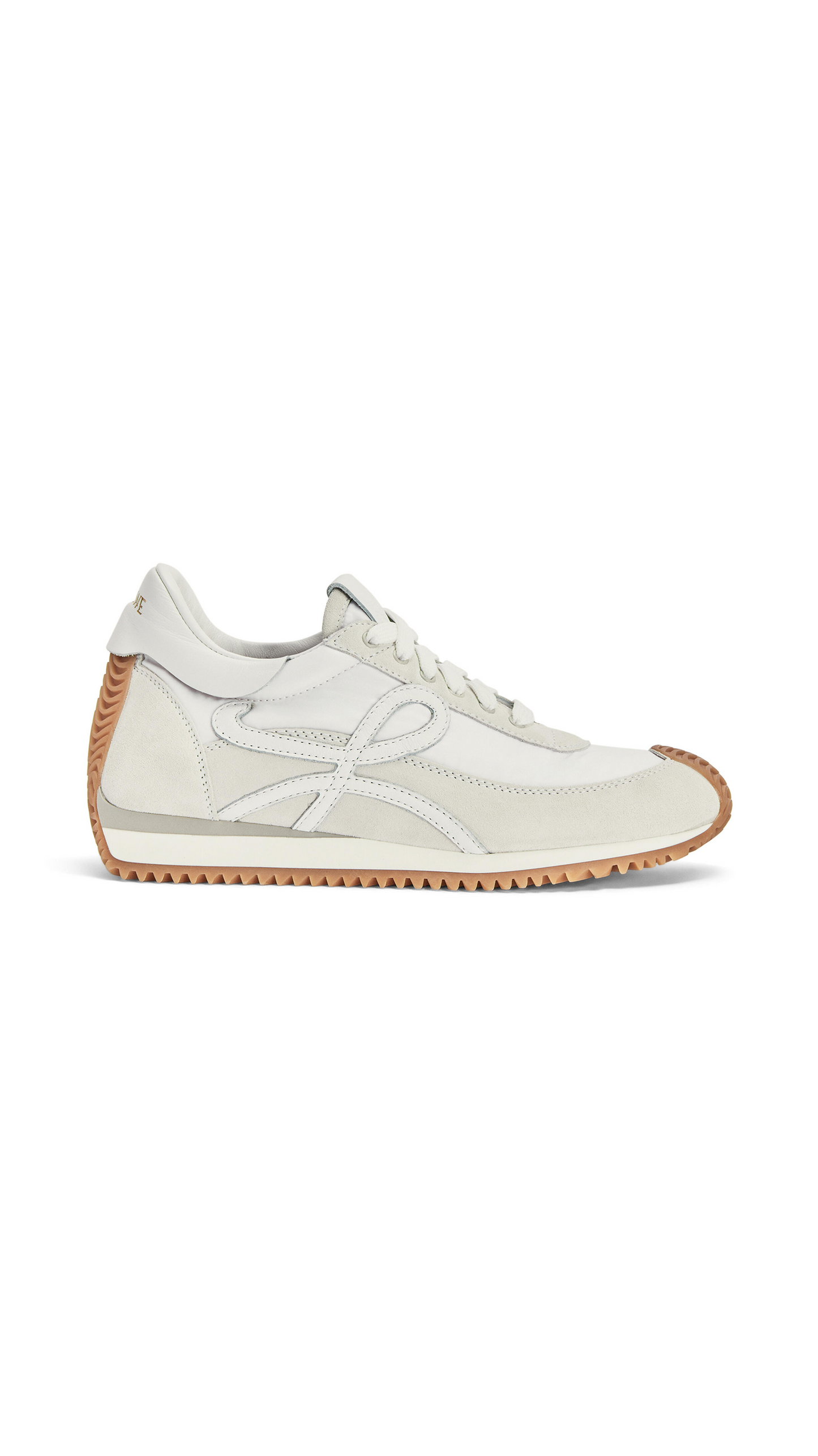 Flow Runner in Suede and Nylon - White