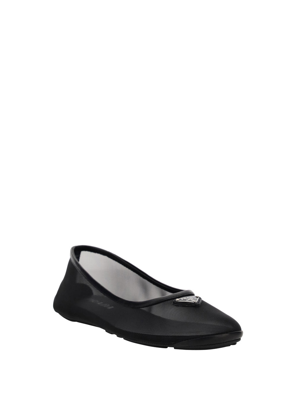 Logo Plaque & Mesh Ballerina - Black