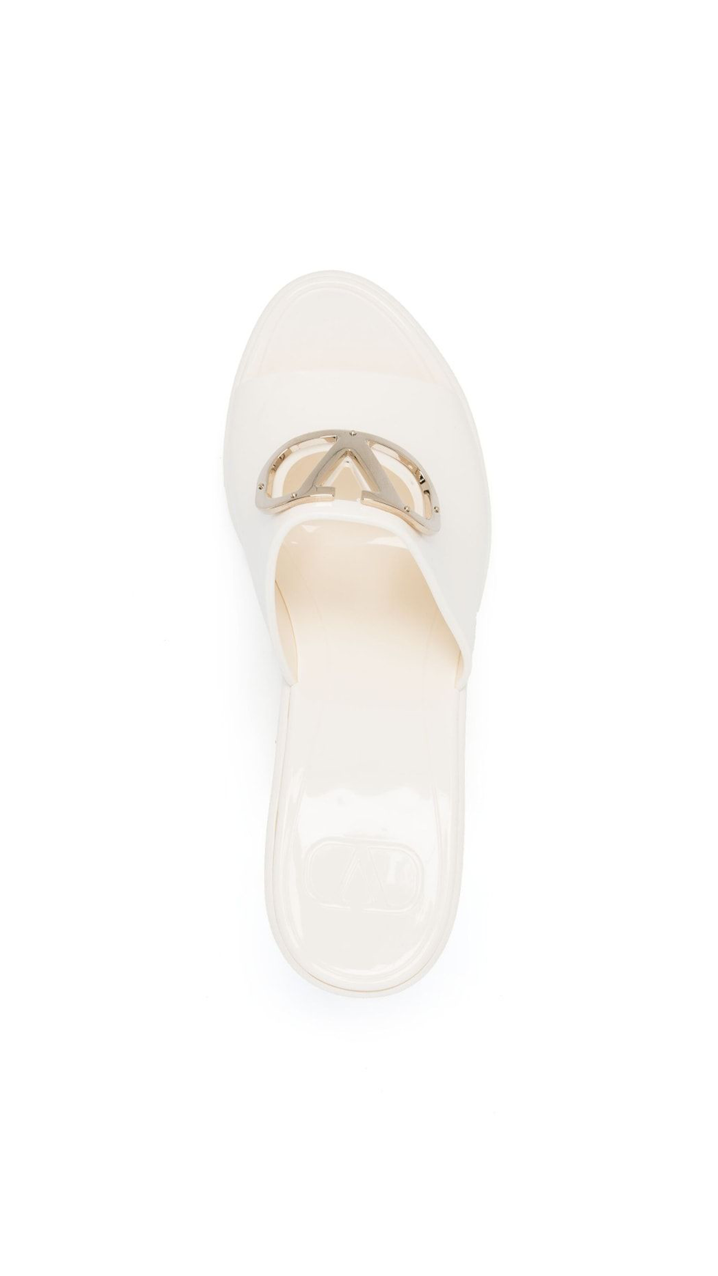 Vlogo Signature Rubber Mules 100MM - White