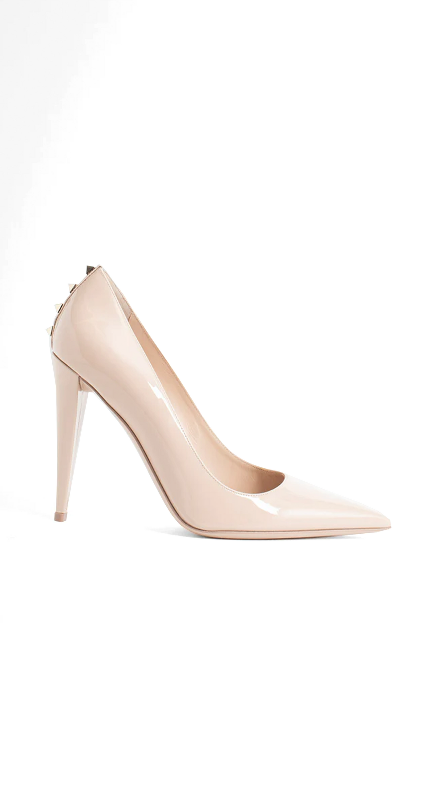 Rockstud Patent Leather Pump 110MM - Powder Rose