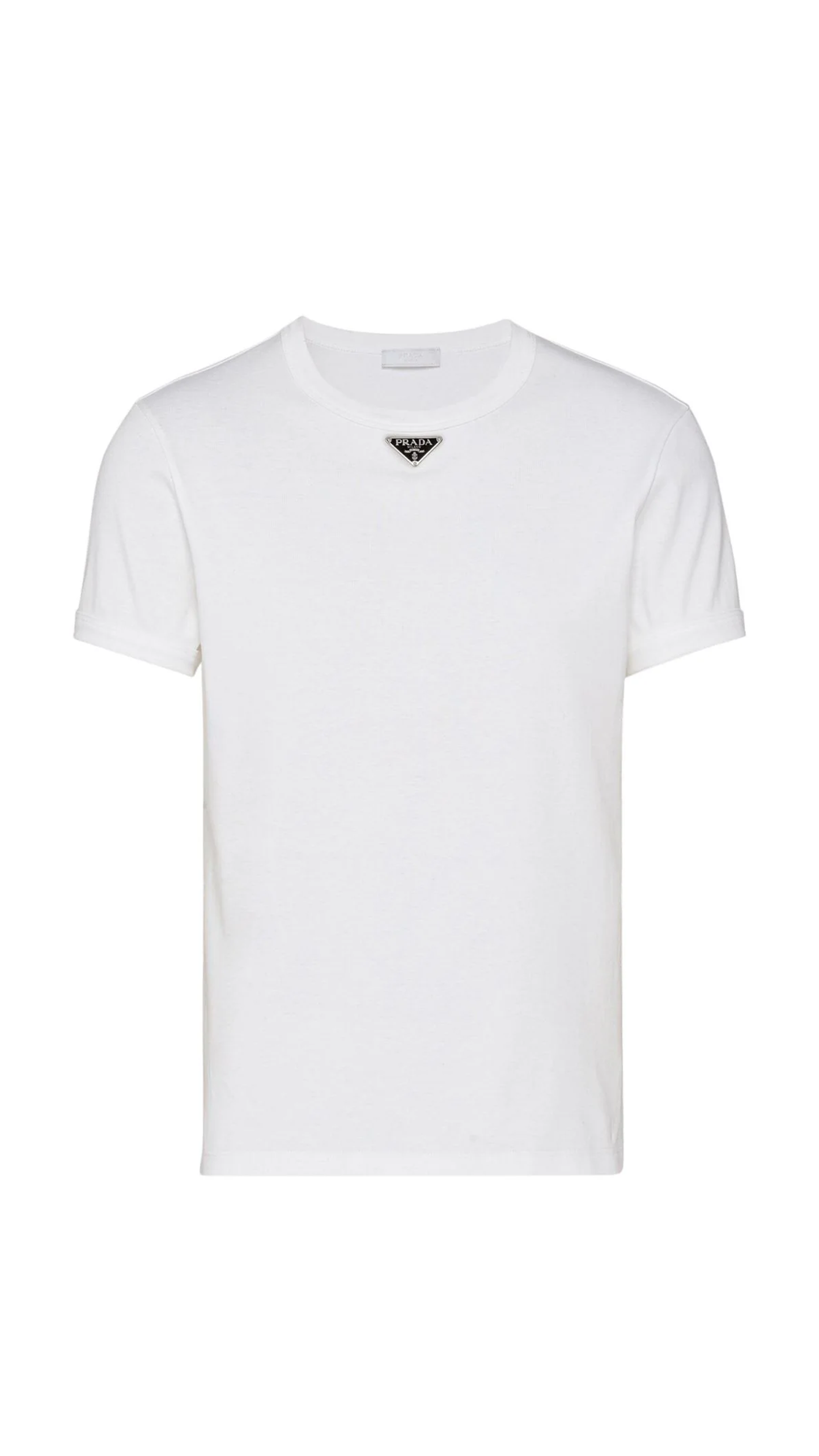 Stretch Cotton Oversized T-shirt - White