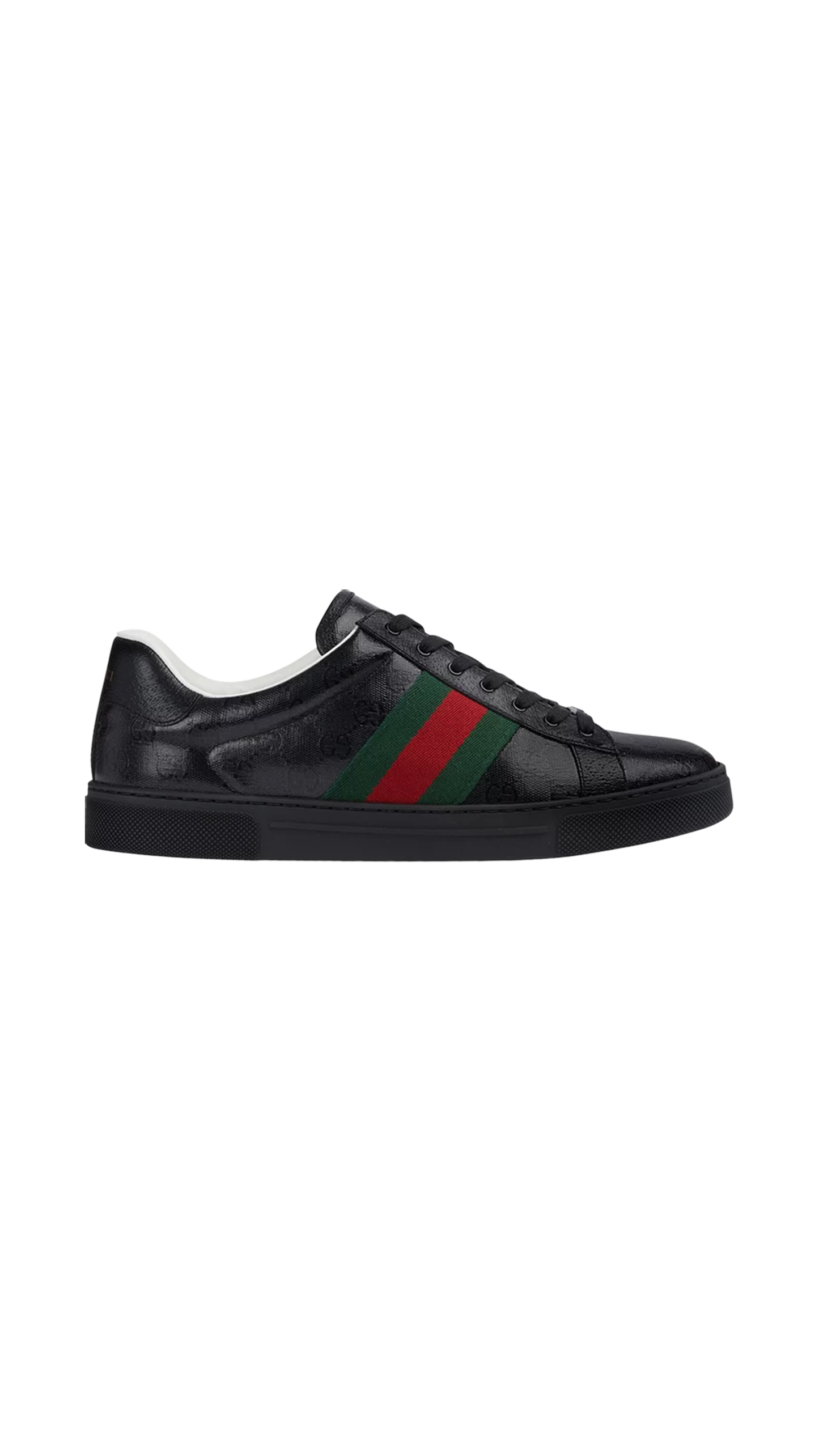 Ace GG Crystal Canvas Sneaker - Black