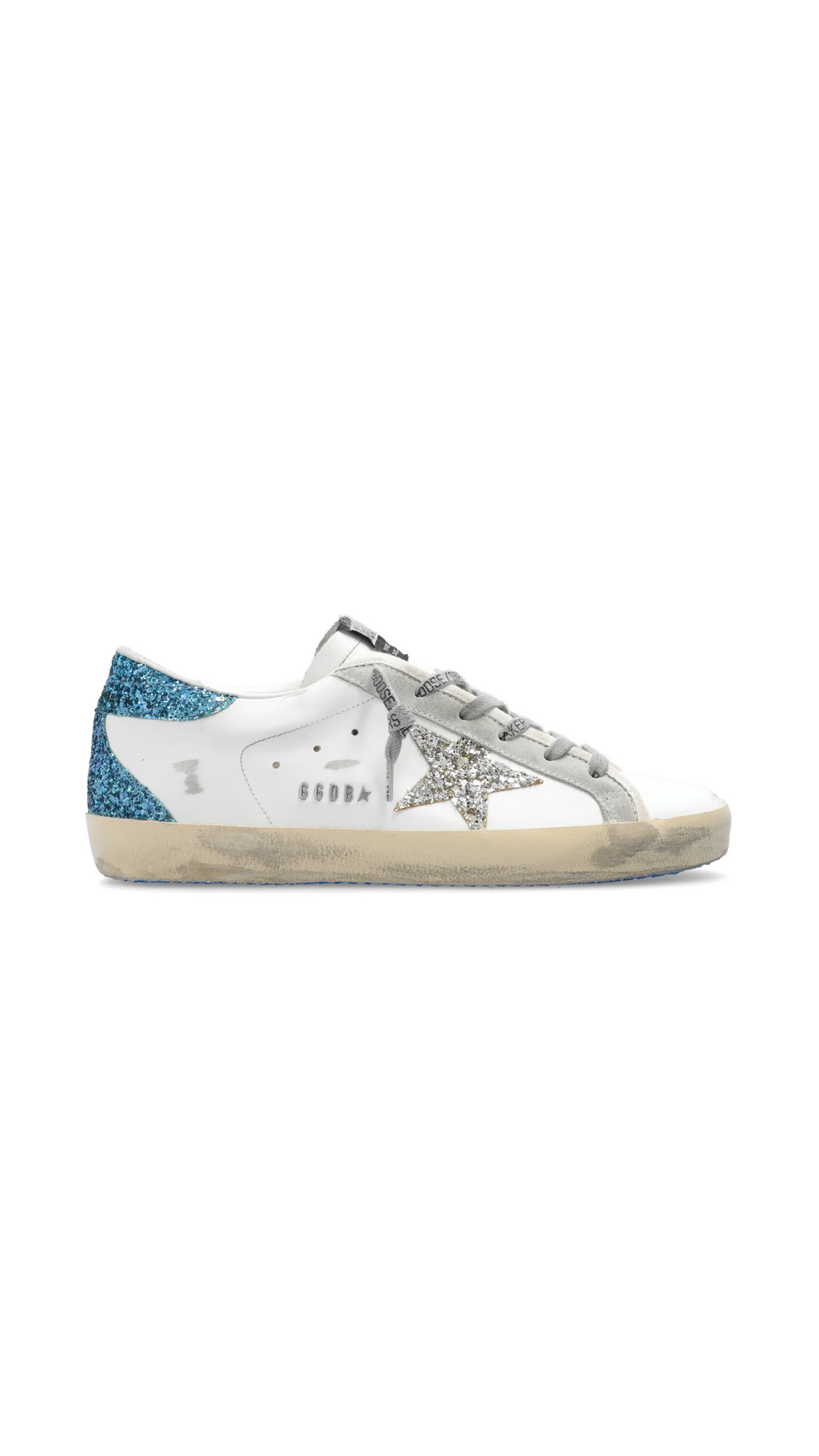 Super Star Glitter Sneakers - White/Blue