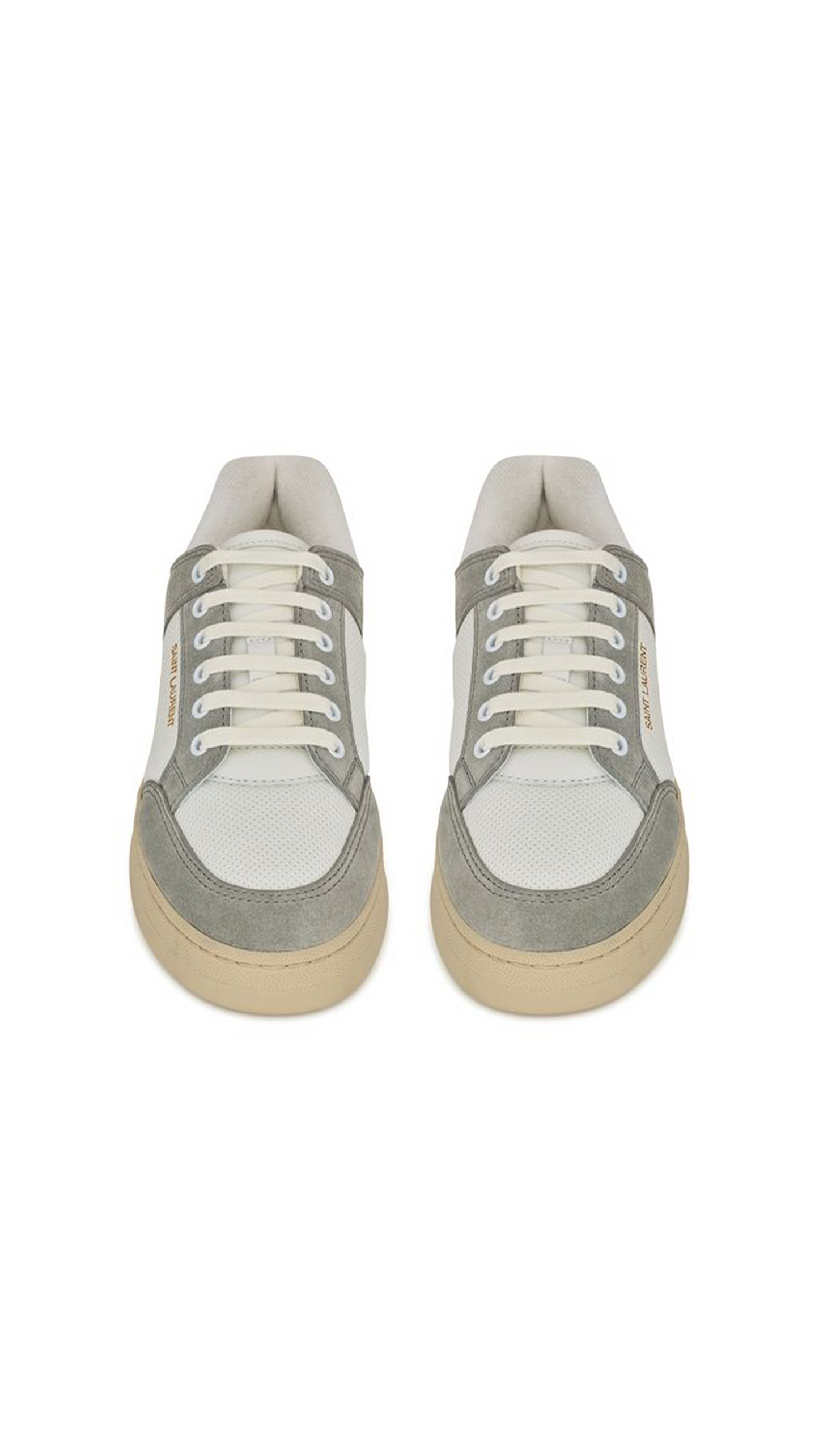 SL/61 Sneakers in Leather and Suede - Blanc Optic/Paris Roof