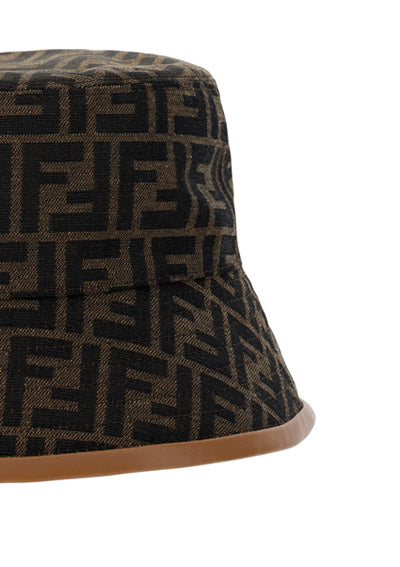 FF Fabric Bucket Hat - Brown