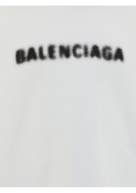 Balenciaga Logo Pixel Hoodie - White