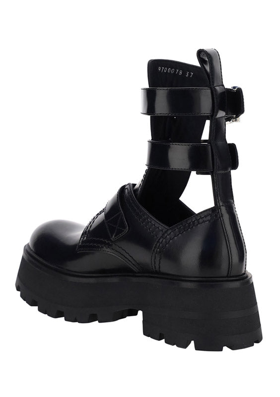 Rave Buckle Boot - Black / Silver