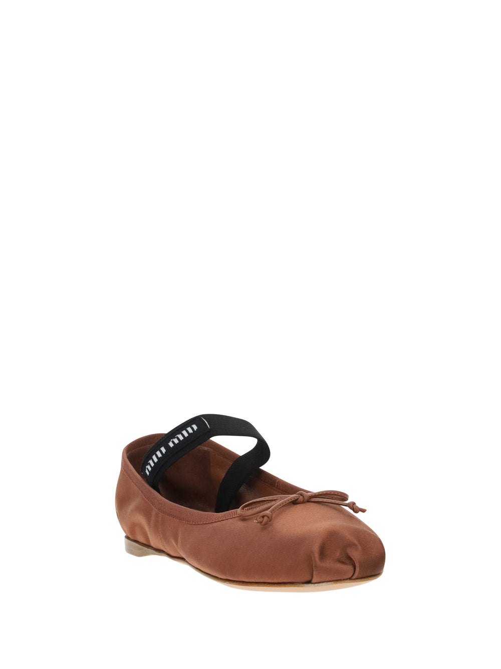 Satin Ballerinas - Cocoa Brown