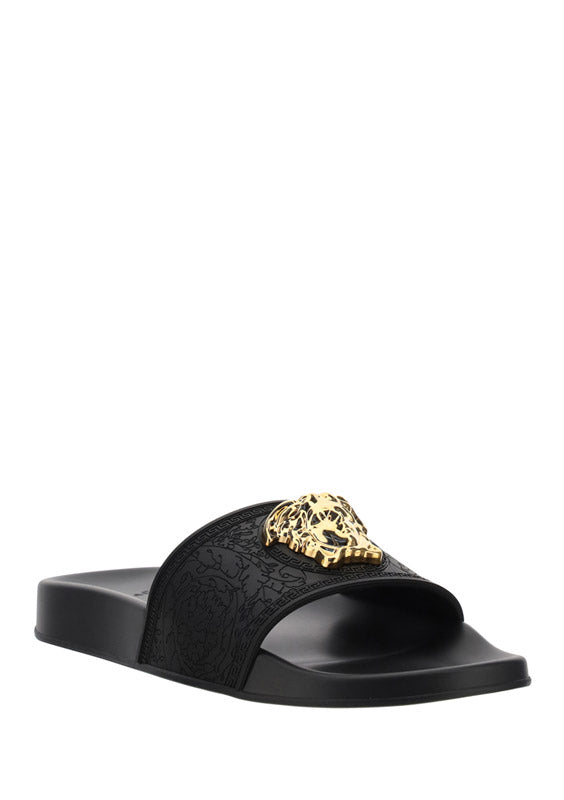 Barocco Palazzo Pool Slides - Black