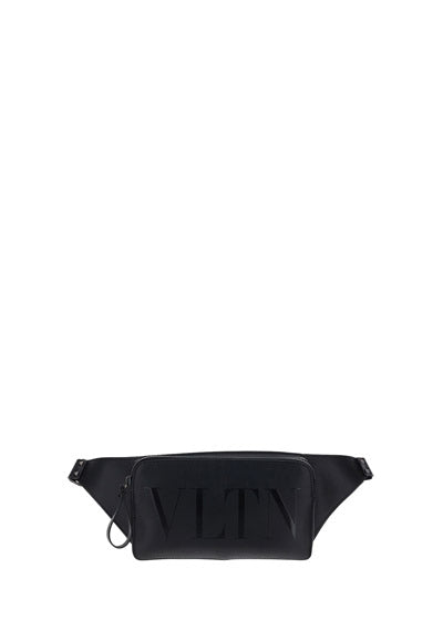 VLTN Leather Belt Bag - Black