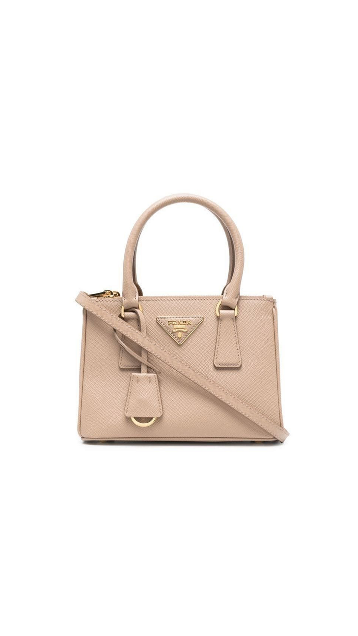 Galleria Saffiano Leather Mini Bag - Cameo