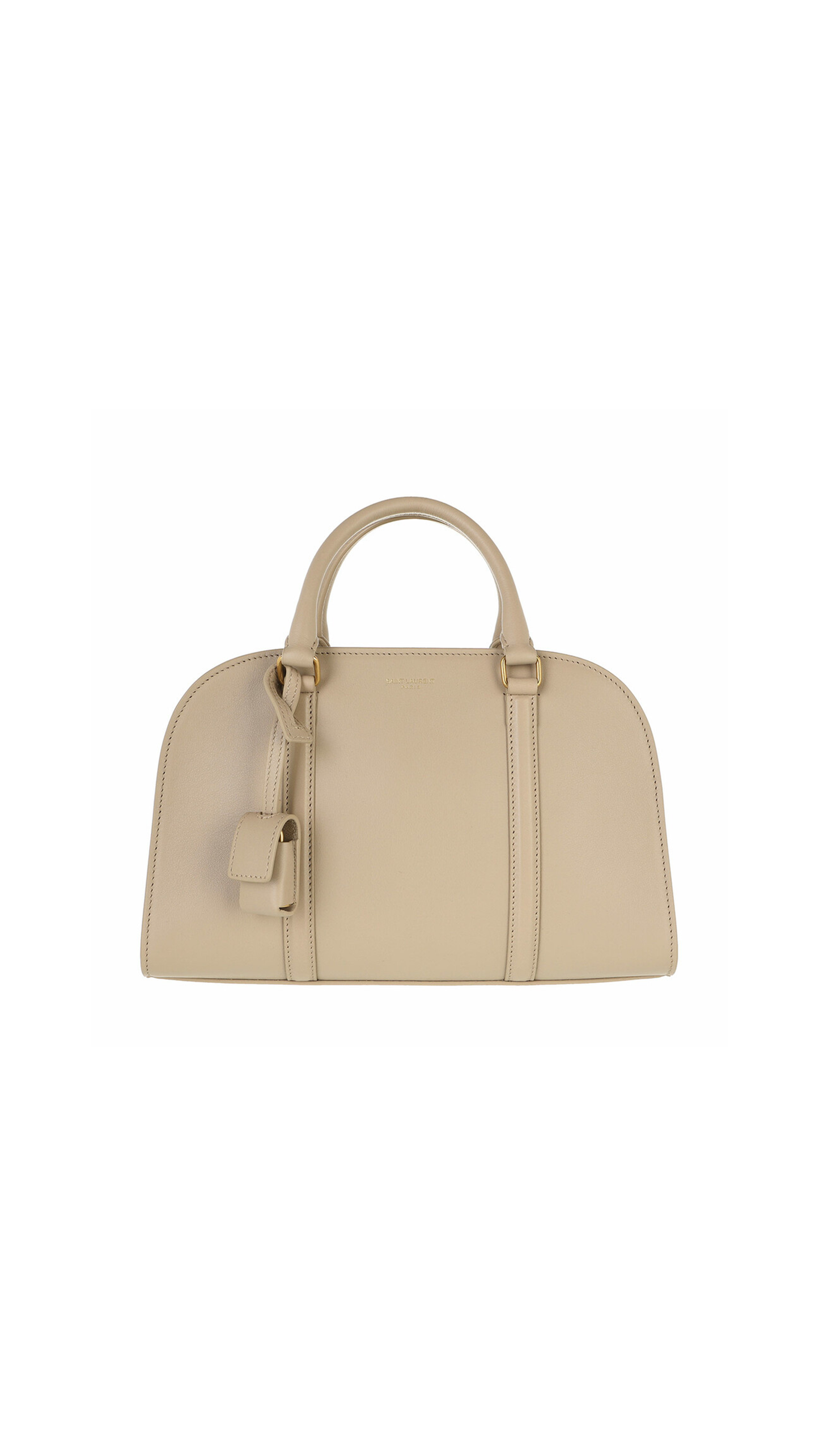 Lock Baby Handbag in Smooth Calfskin - Dark Beige