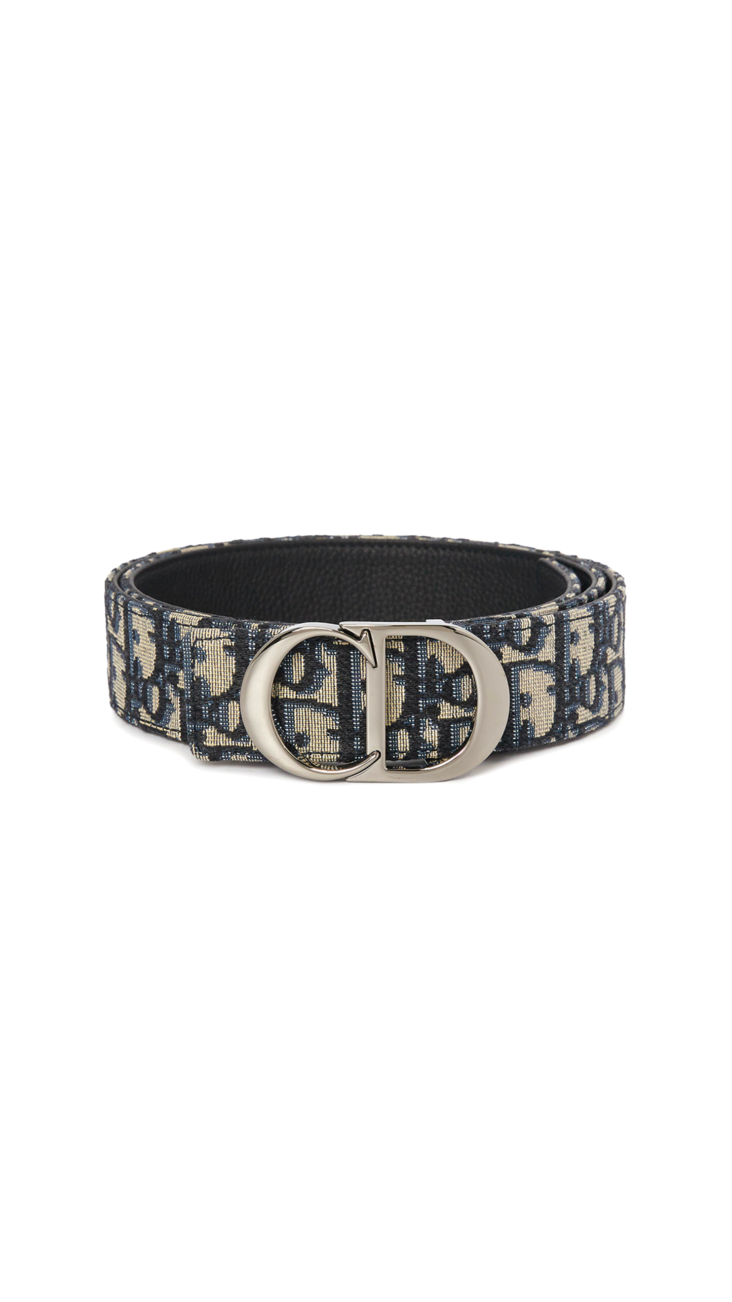 Reversible Casual Belt - Beige/Blue