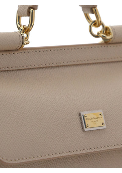 Small Sicily Bag in Dauphine Calfskin - Nude