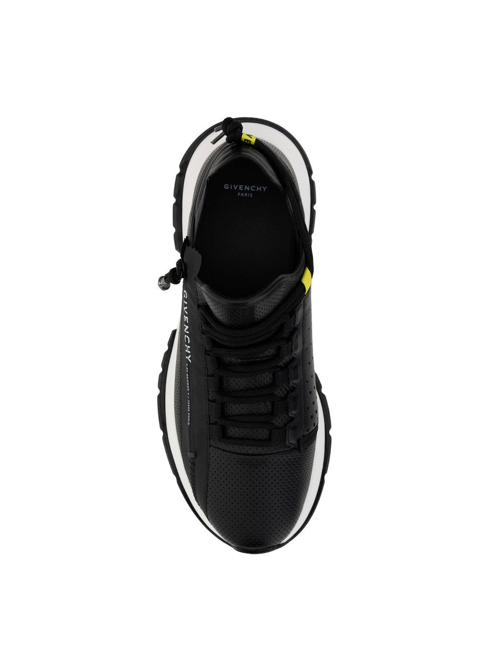Spectre Low Runners Sneakers In Perforated Leather With Zip - Black