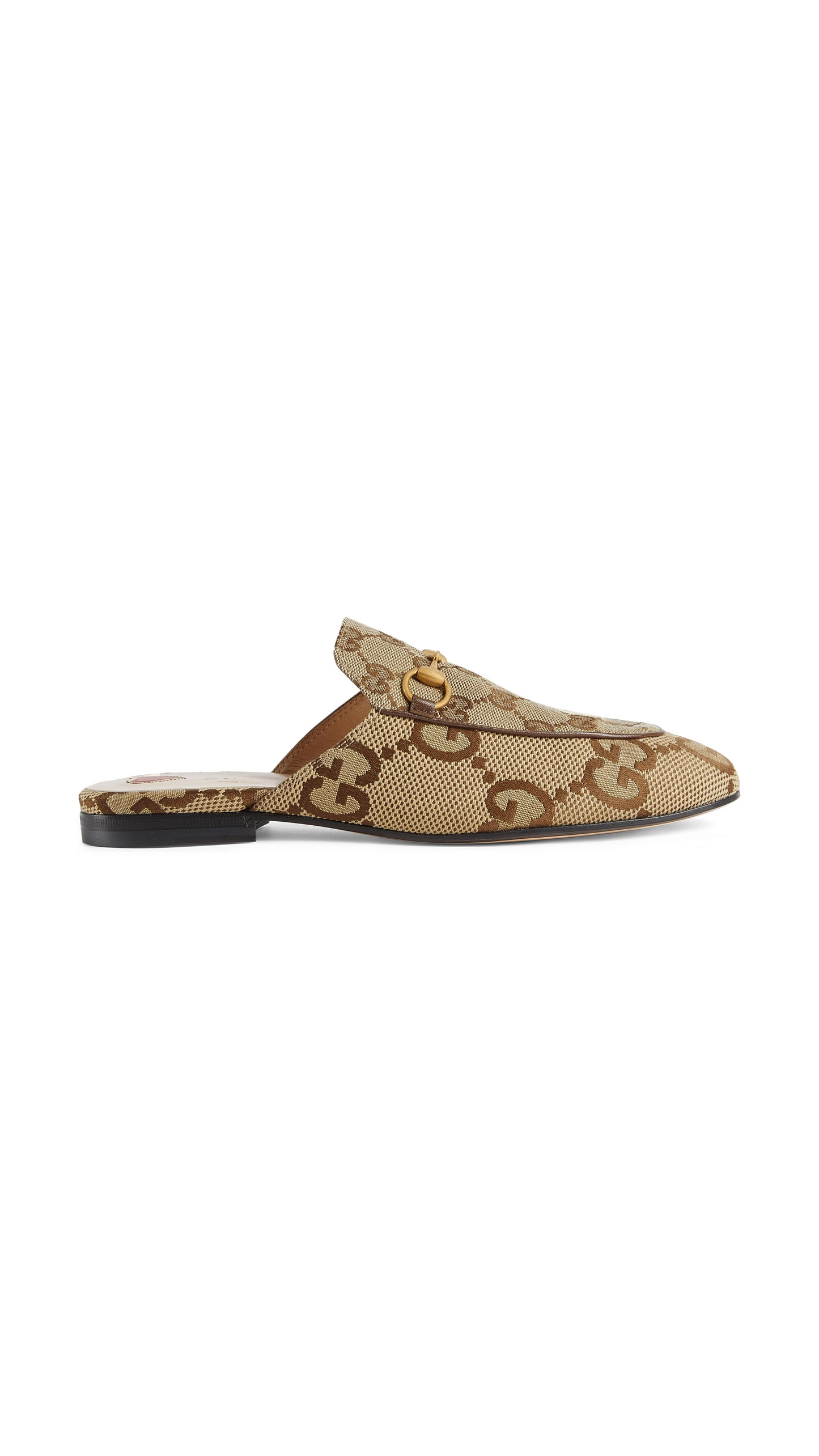 Woman's Jumbo GG Princetown Slipper -Beige/Camel