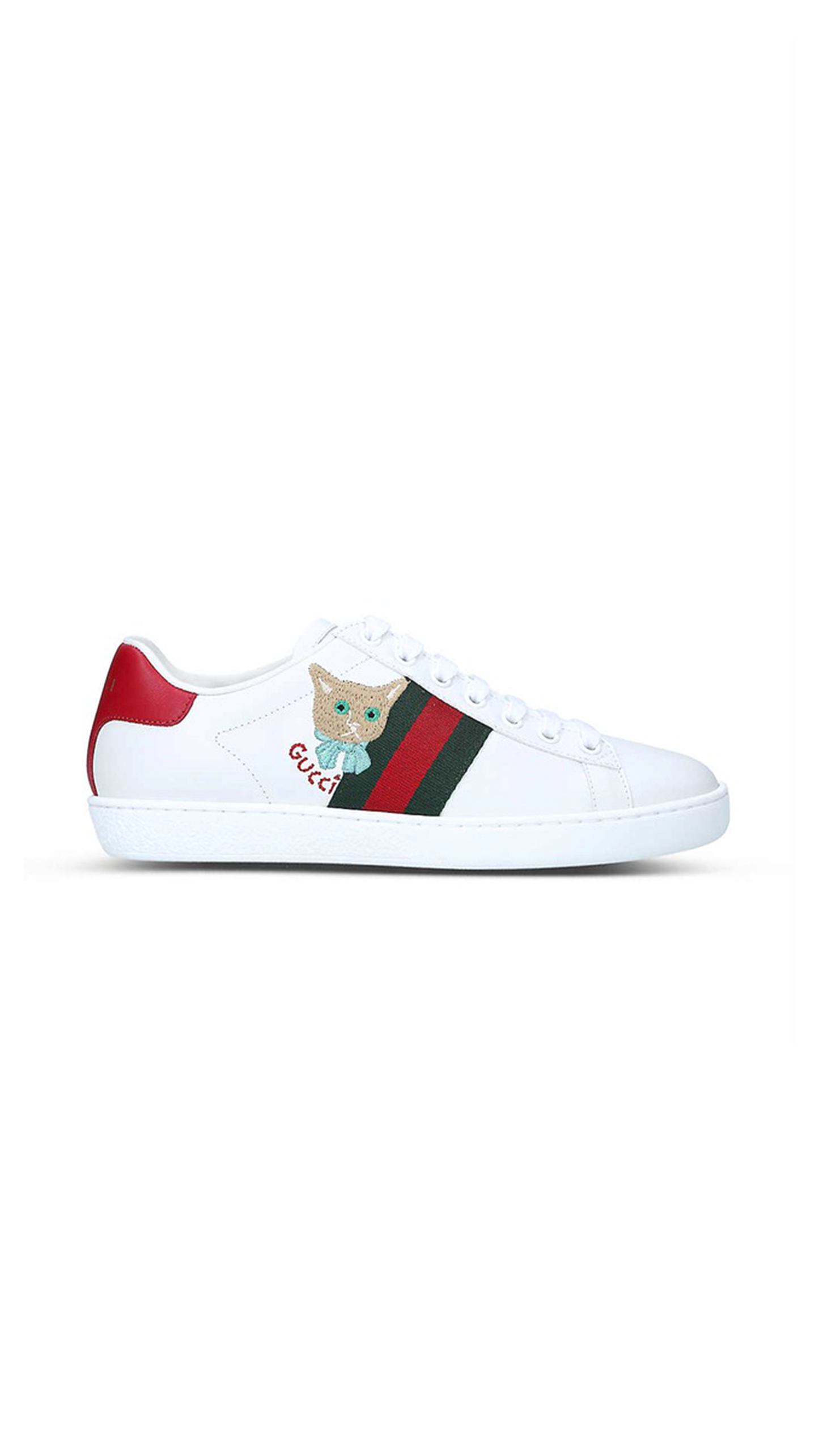 Ace Leather Low-top Sneakers - White/Red/Green
