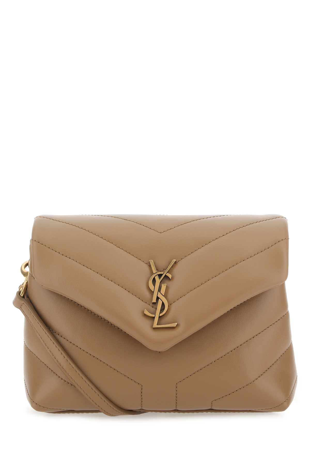 Loulou Toy Strap Bag In Matelasse "Y" Leather - Natural