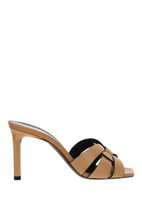 Tribute Heeled Mules In Vegetable-Tanned Leather - Marron Gold