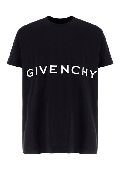 4G Embroidered Oversized T-Shirt - Black.