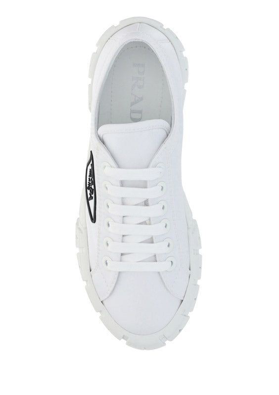 Nylon Gabardine Sneakers - White