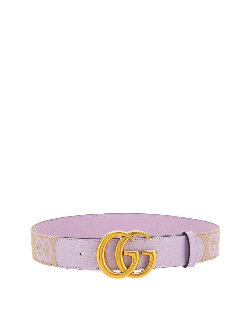 GG Marmont Jumbo GG Belt - Beige/Lilac