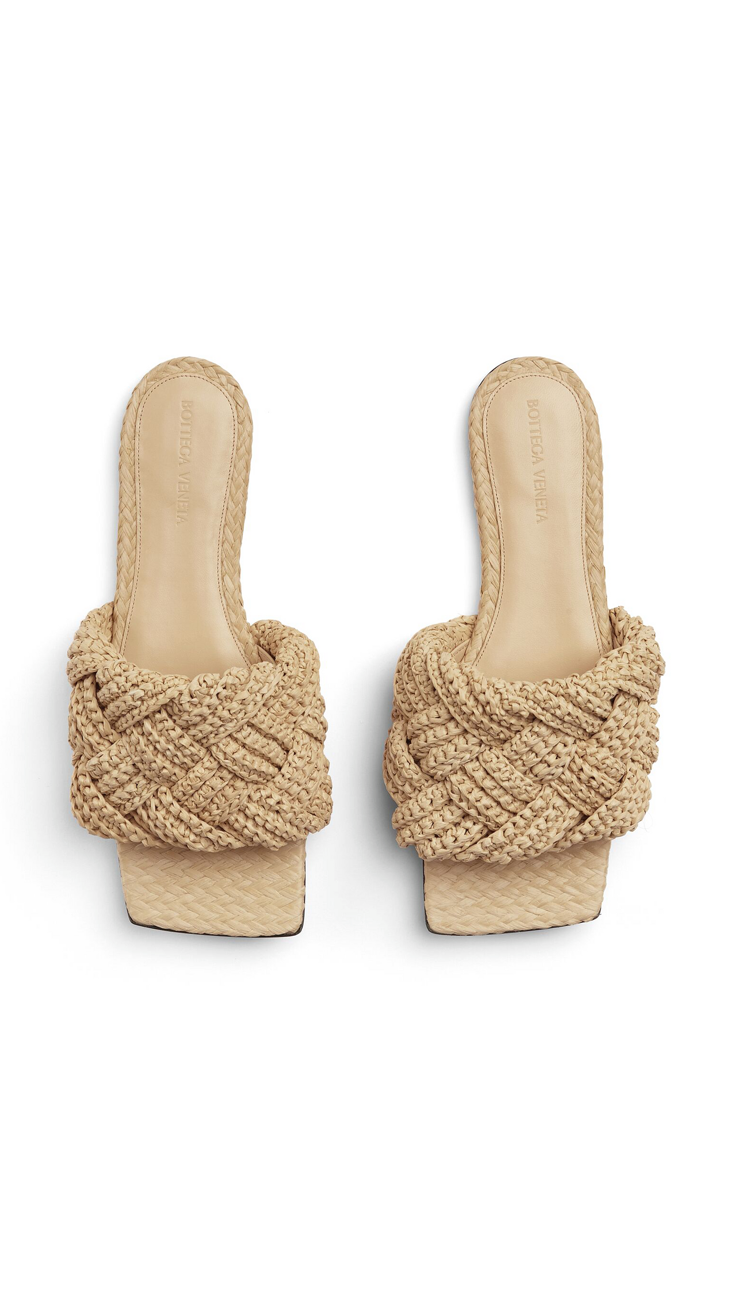 Lido Raffia Flat Sandal - Sugar Cane