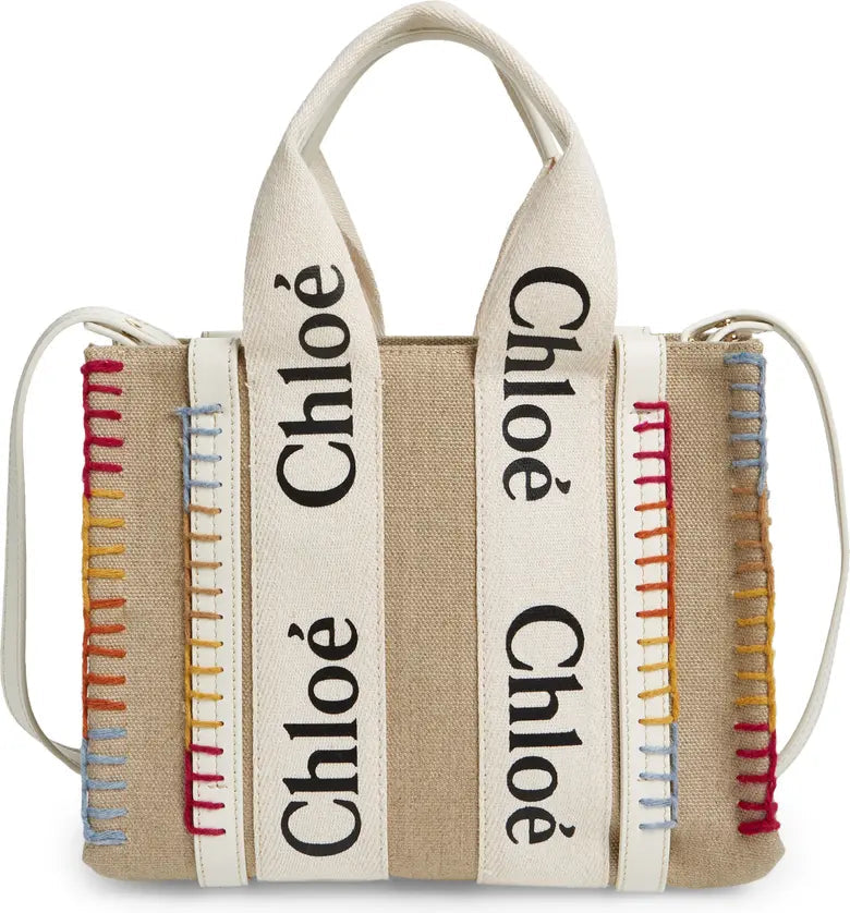 Small Woody Tote Bag - Natural / Multi