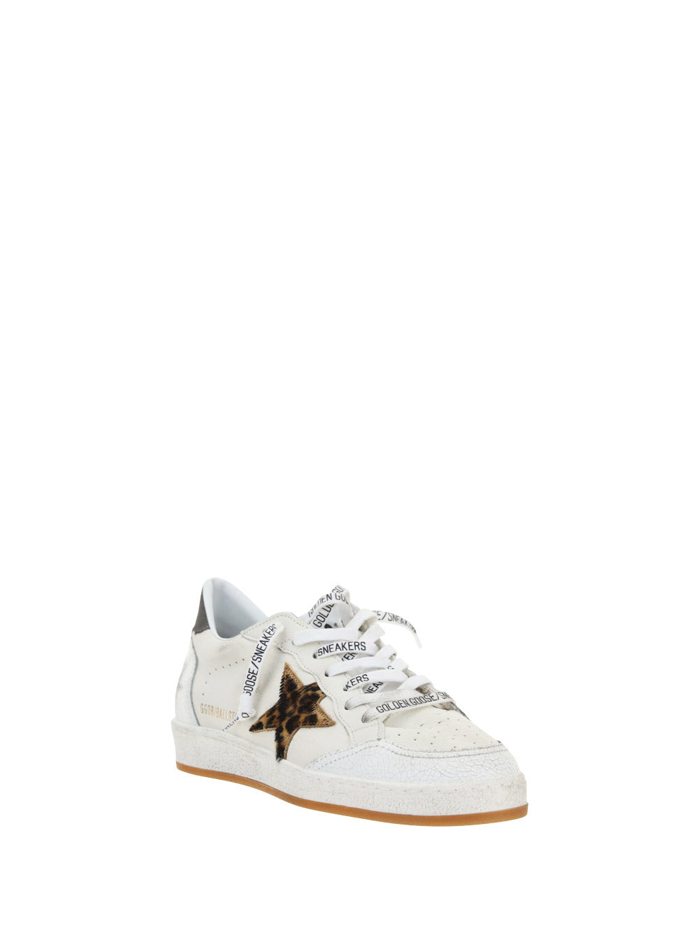 Ball Star Sneakers - White/Leopard