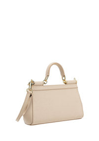 Small Sicily Bag in Dauphine Calfskin - Nude