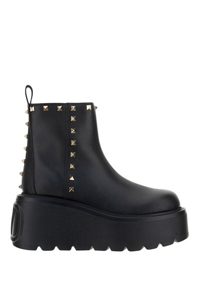 Uniqueform Calfskin Ankle Boot 85mm - Black