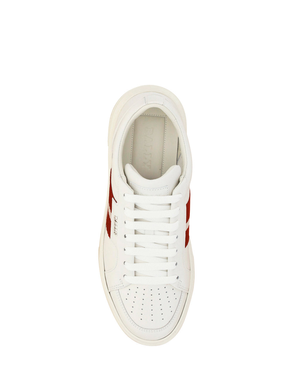 Leather And Fabric Sneakers - White/Red