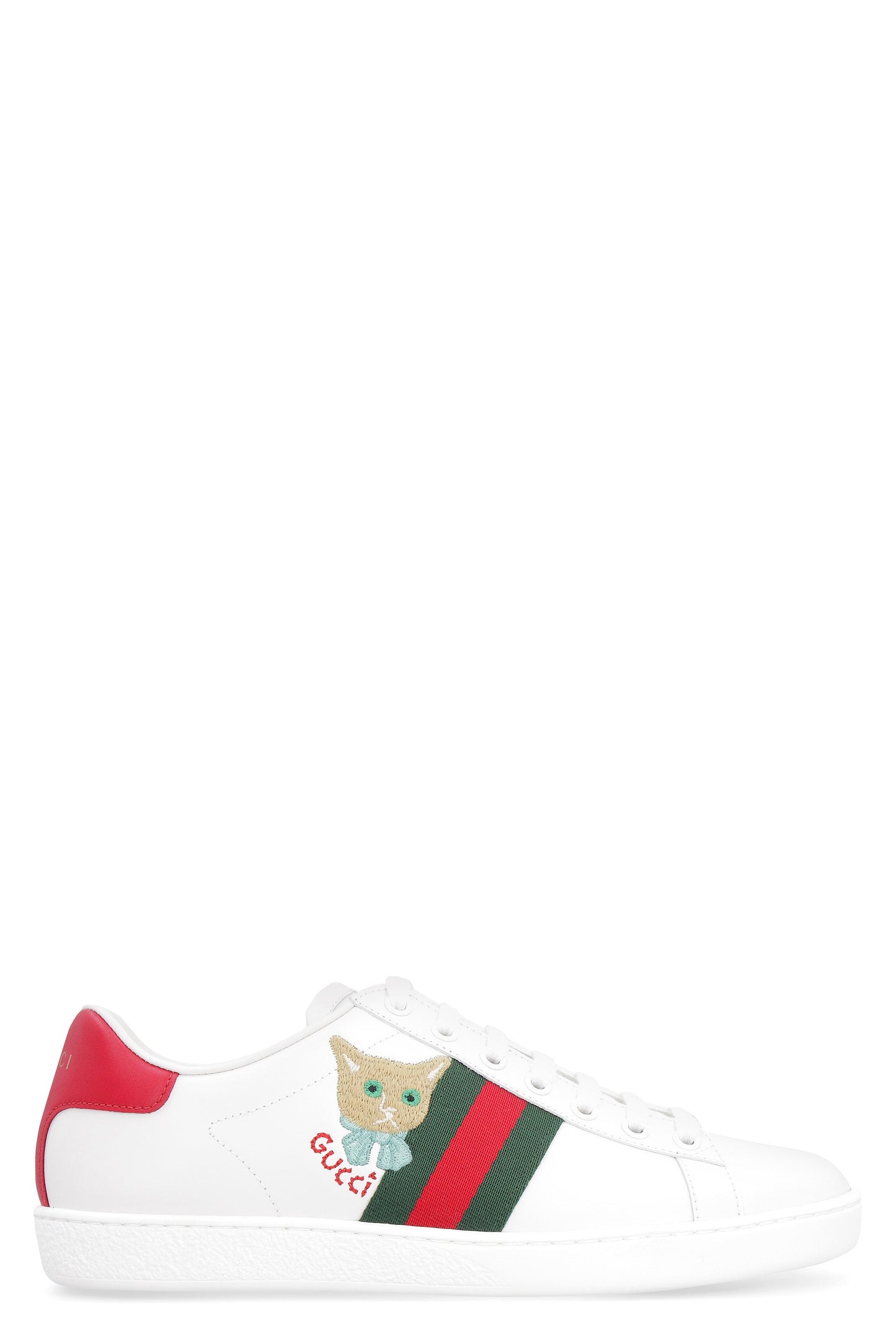 Ace Leather Low-top Sneakers - White/Red/Green