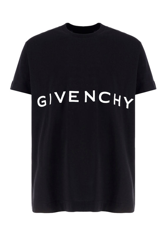 4G Embroidered Oversized T-Shirt - Black.