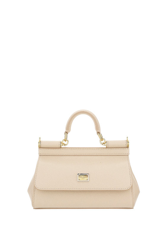 Small Sicily Bag in Dauphine Calfskin - Nude