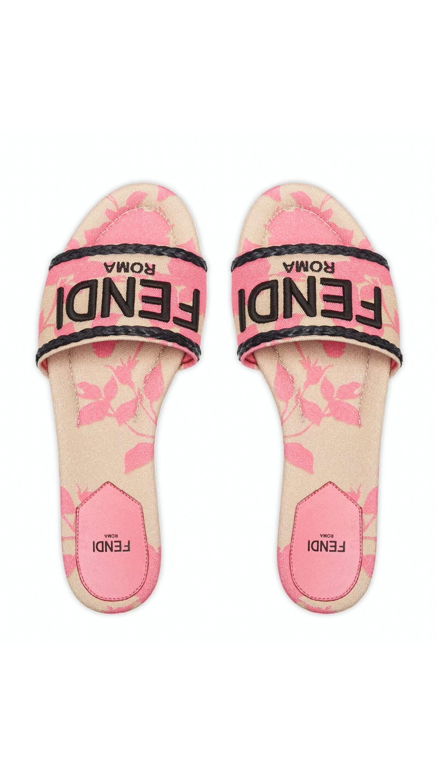 Signature Canvas Slide - Beige/Pink