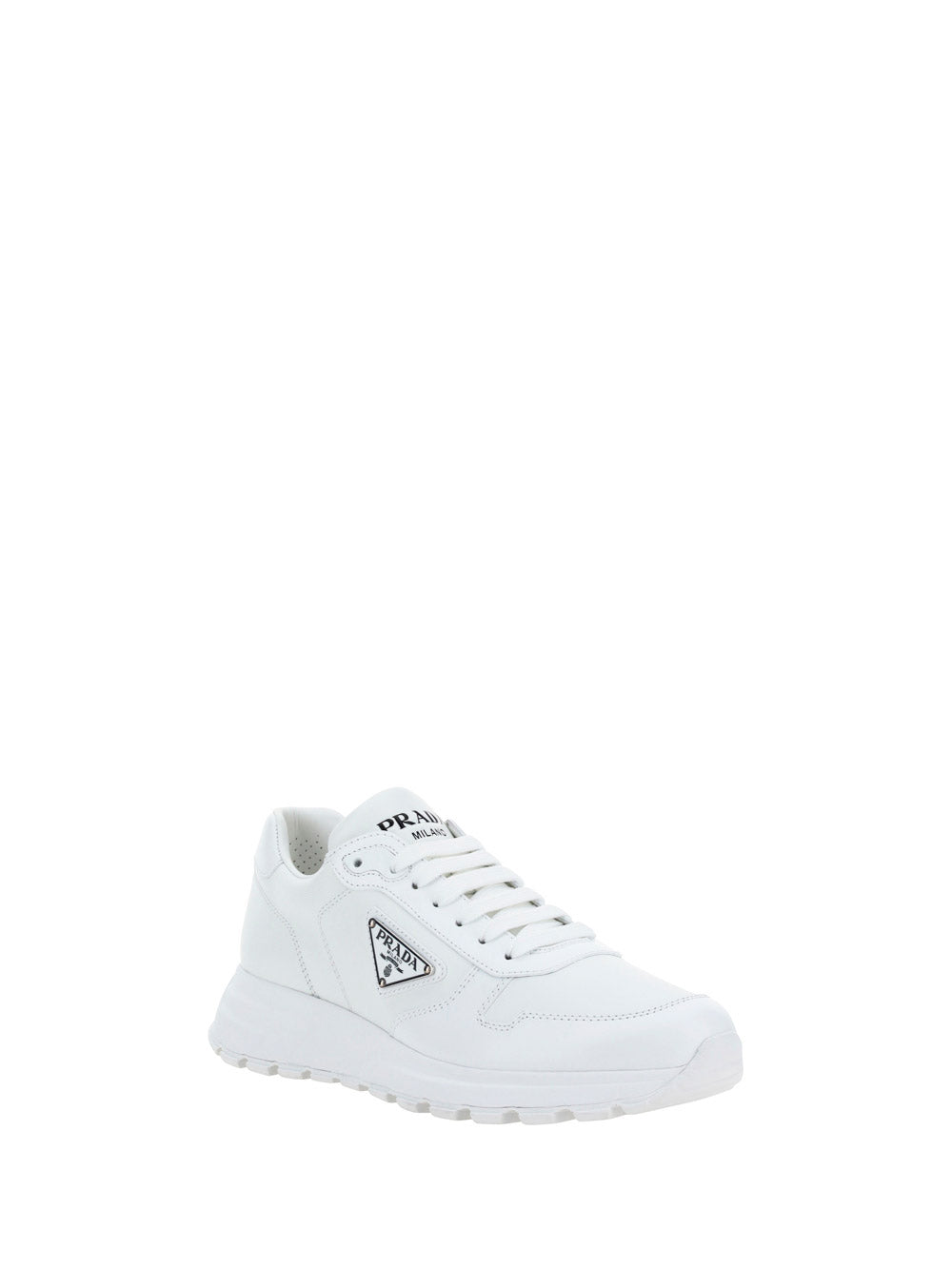Prada PRAX 01 Re-Nylon and Brushed Leather Sneakers - White