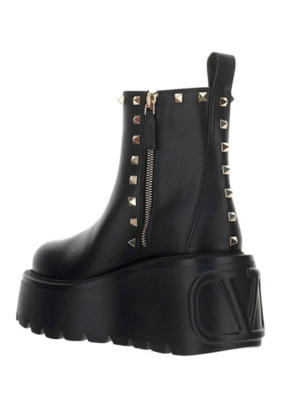 Uniqueform Calfskin Ankle Boot 85mm - Black