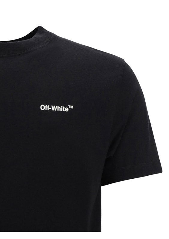 Chain Arrows-Print T-Shirt - Black