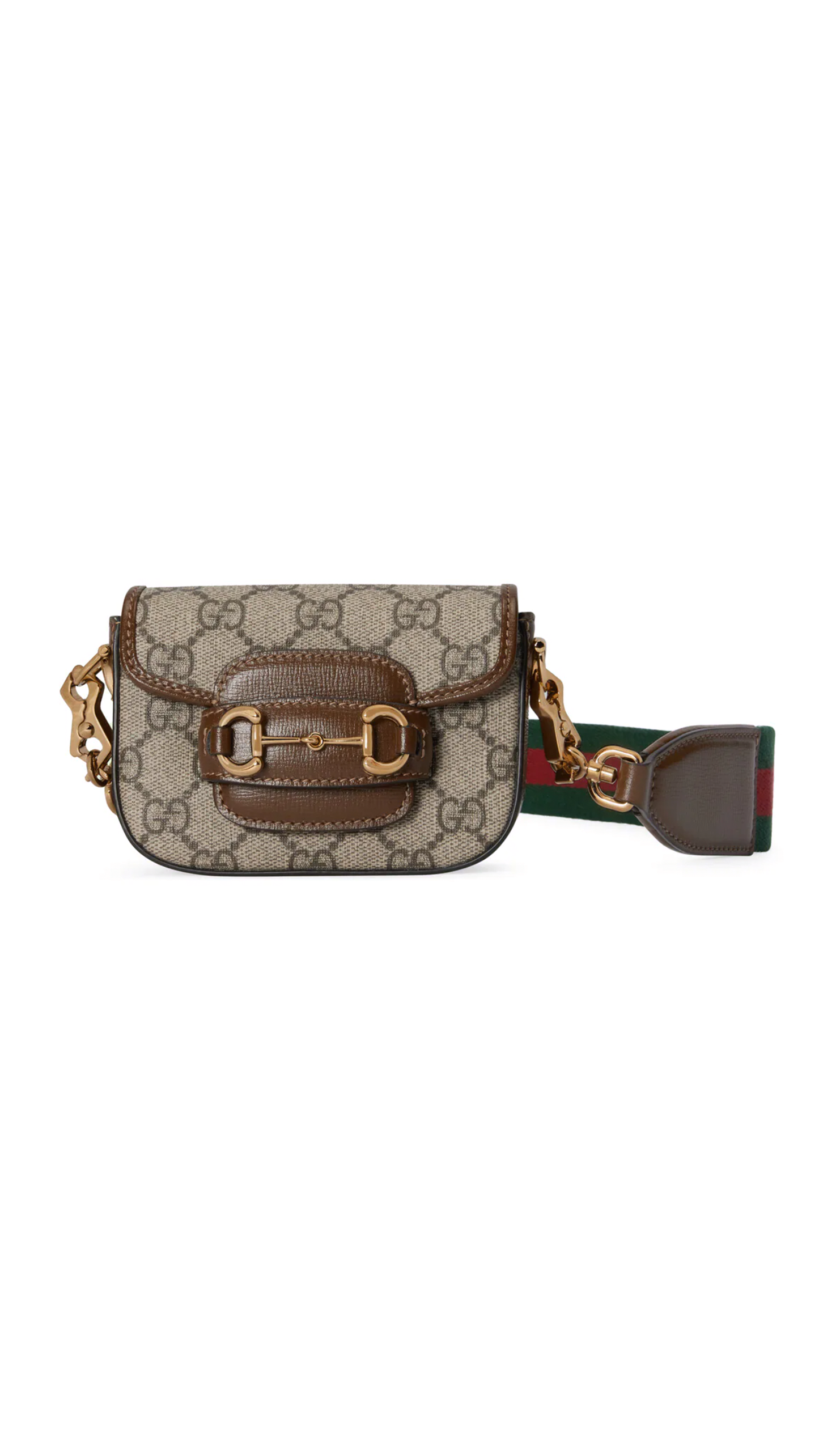 Gucci Horsebit 1955 Strap Wallet - Beige/Ebony