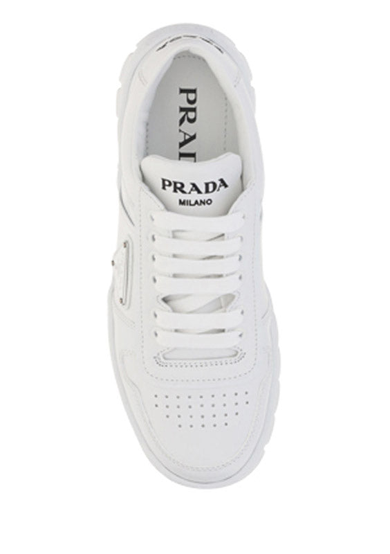 Perforated Leather Sneakers - White.
