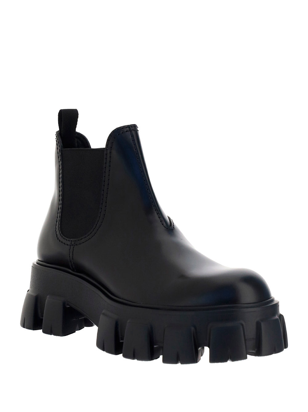 Monolith Brushed Leather Chelsea Man Boots - Black.