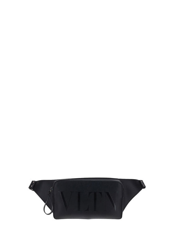 VLTN Leather Belt Bag - Black
