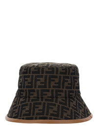 FF Fabric Bucket Hat - Brown