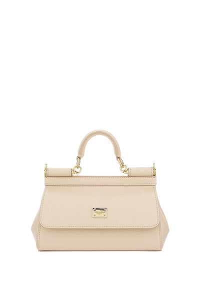Small Sicily Bag in Dauphine Calfskin - Nude