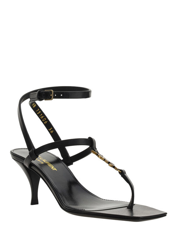 Cassandra Sandals in Smooth Leather - Black