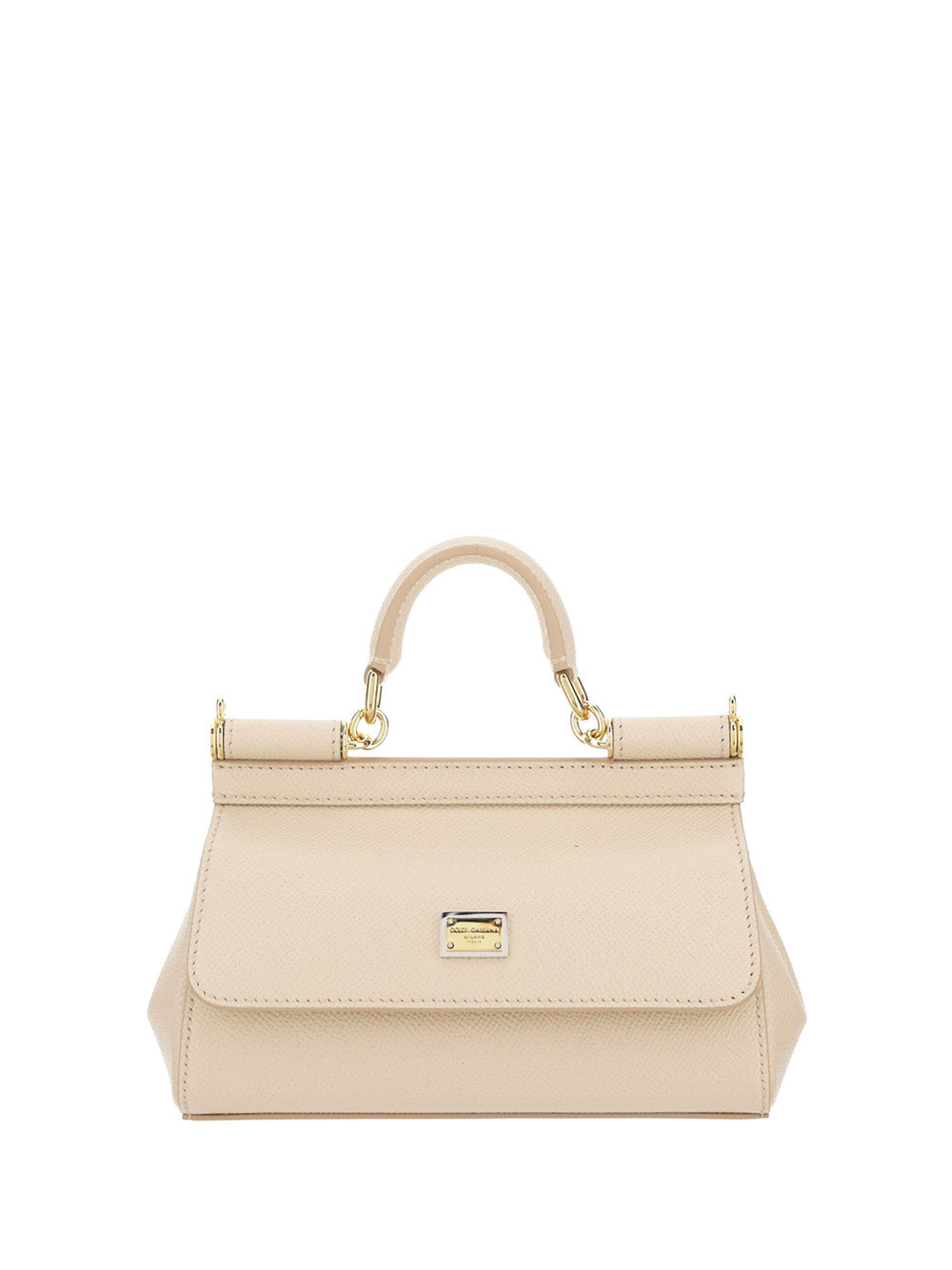 Small Sicily Bag in Dauphine Calfskin - Nude